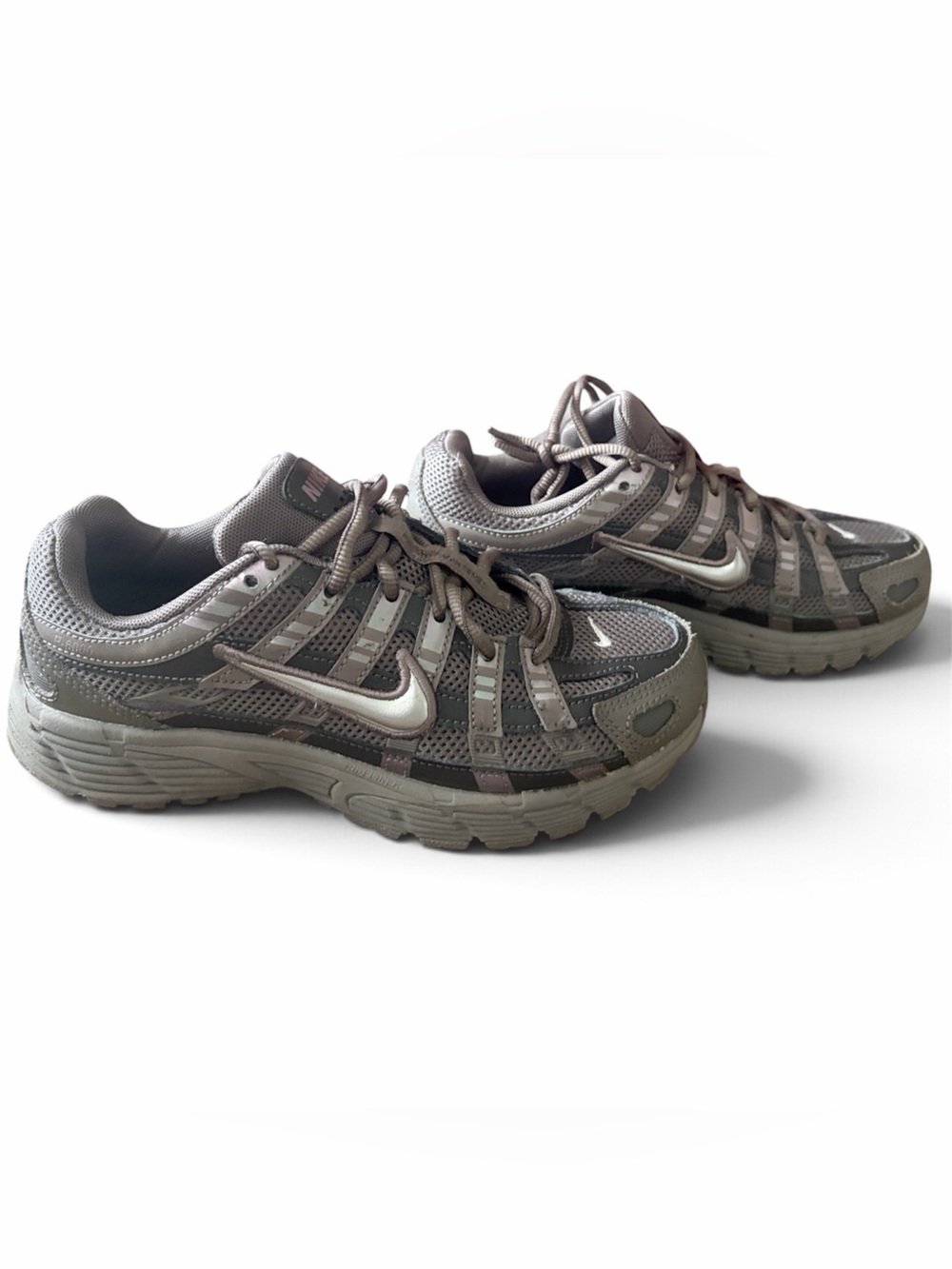 Nike P-6000 Running Sneakers Size 3.5Y/5W Cave Stone Silver Y2K Style w/ Box